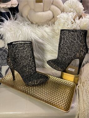 Bottega Veneta Lace Ankle Boots